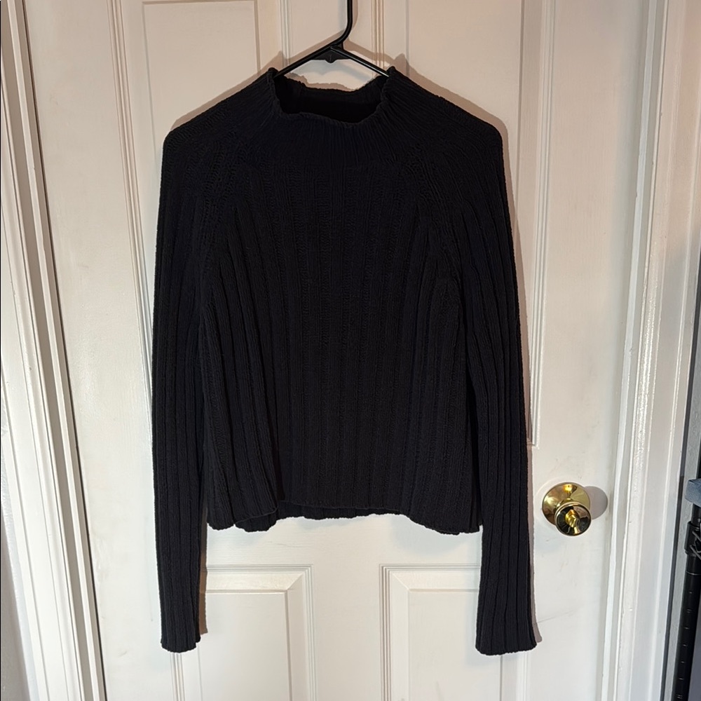 Black Ribbed Sweater